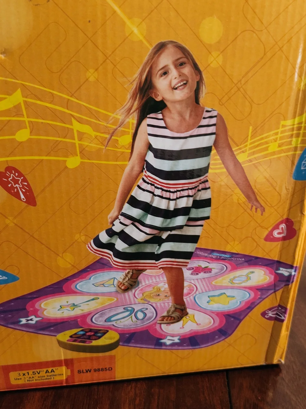 SUNLY Dancing Challenge Playmat for Kids - Pink & Purple Interactive Mat